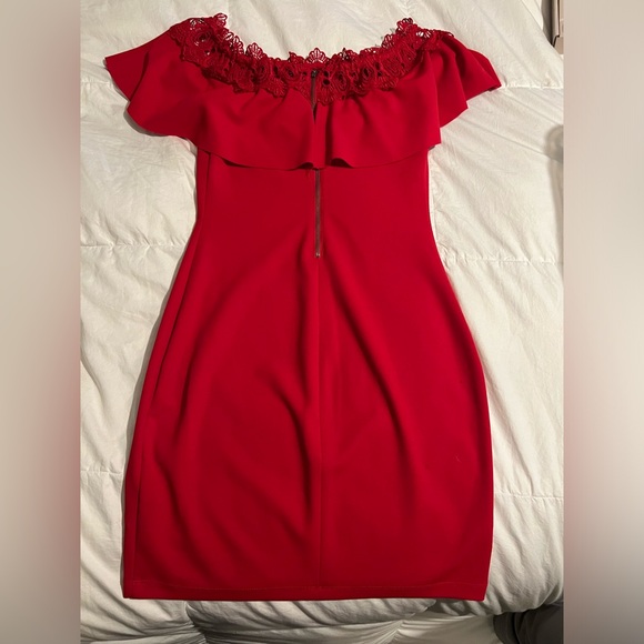 Red Bodycon Cocktail Dress - Picture 2 of 8